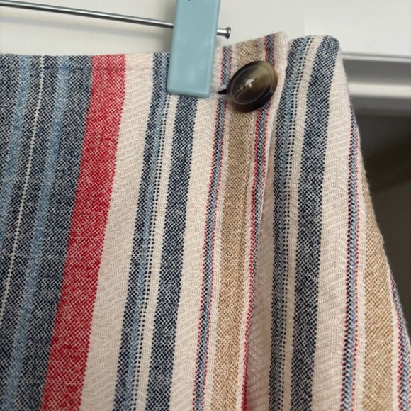 Anthropologie Porridge Striped Wrap Mini Skirt (size L) - Picture 4 of 6